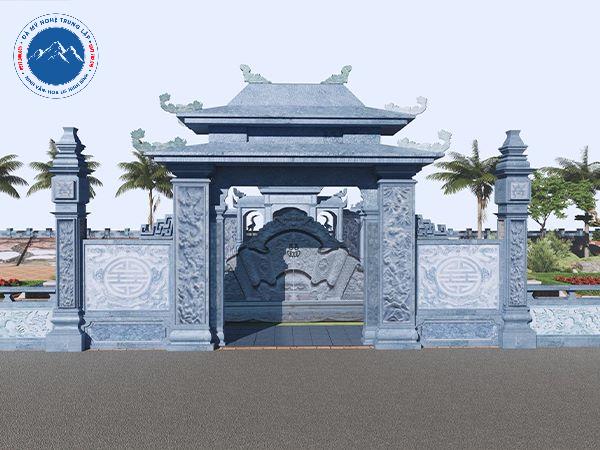 Lăng mộ đá nhân tạo có hoa văn cổ điển trang nghiêm