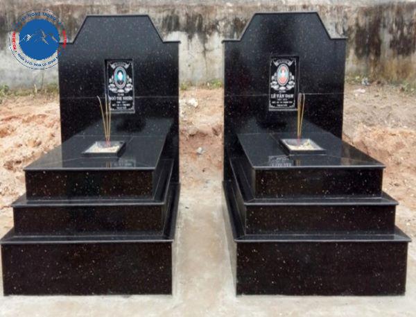 Lăng mộ đá nhân tạo màu đen sang trọng tinh tế