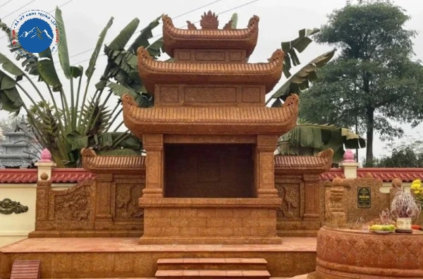 Mẫu lăng thờ chung đá ong thiết kế chuẩn phong thủy cổ