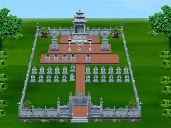 Lăng thờ đá chạm rồng phượng biểu tượng cao quý
