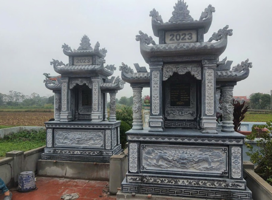 Mẫu lăng mộ hiện đại kết hợp yếu tố phong thủy hài hòa