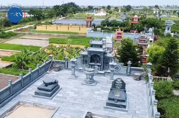 Lắp đặt khu lăng mộ gia đình đá tự nhiên đẹp