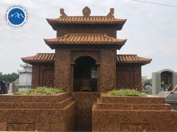 Lắp đặt mộ đá ong có mái chuẩn phong thủy gia đình