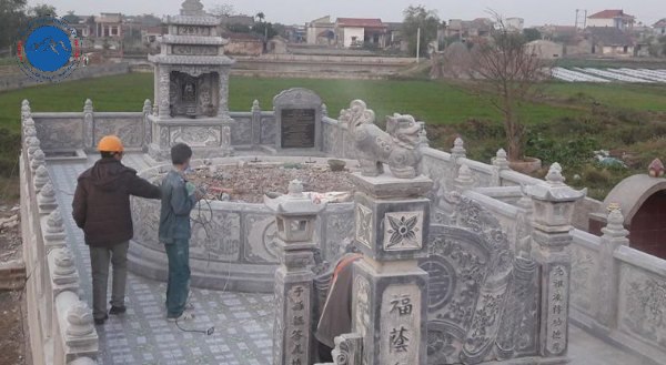 Lắp đặt mộ tròn đơn giản phù hợp phong thủy gia đình