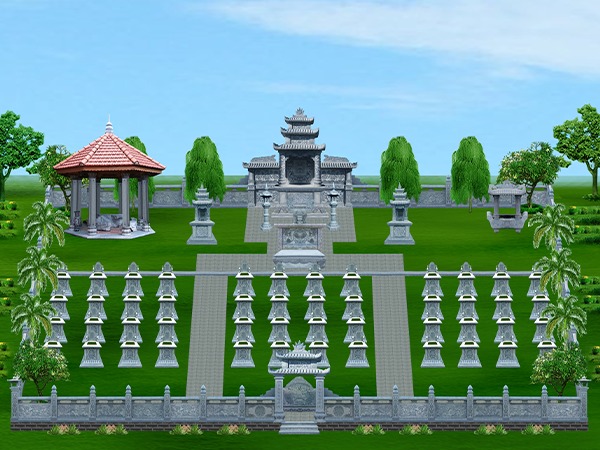 Lựa chọn màu sắc và họa tiết của lăng mộ gia đình cần phải phù hợp