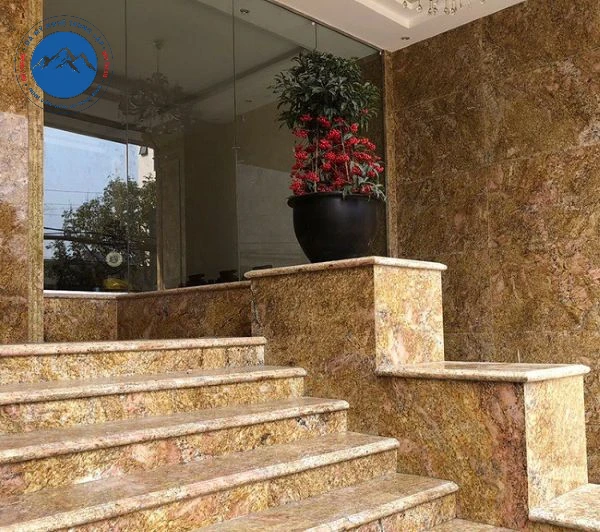 Mẫu bậc thềm đá granite nâu anh quốc cổ điển bền bỉ đẹp