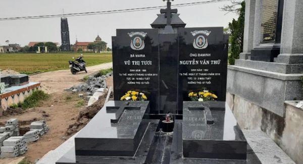 Mẫu bia mộ khắc ảnh men sứ sắc nét bền màu vĩnh cửu