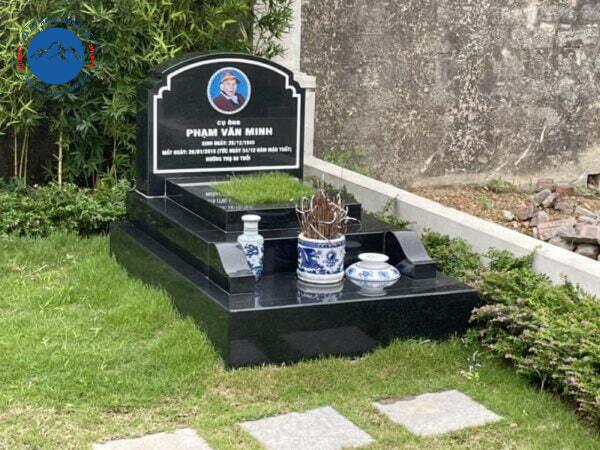 Mẫu bia mộ khắc chữ kim sa đen tuyền