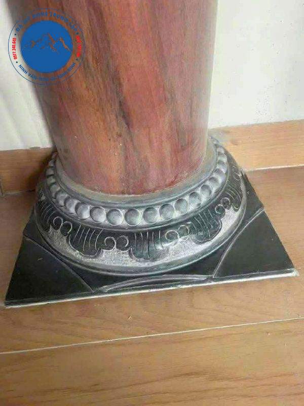 Mẫu chân tảng đá bồng chạm khắc hoa sen cổ tinh xảo