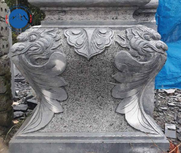 Mẫu chân tảng đá vuông nhẵn mịn phong cách tối giản