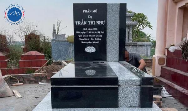 Mẫu đá ốp lăng mộ granite đen chuẩn phong thủy