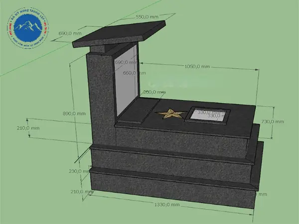 Mẫu lăng mộ đá hoa cương đơn giản đẹp trang nhã
