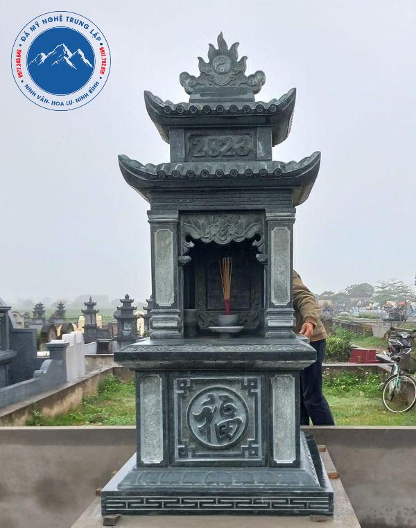 Mẫu lăng thờ đá hai mái tinh xảo tại Ninh Bình