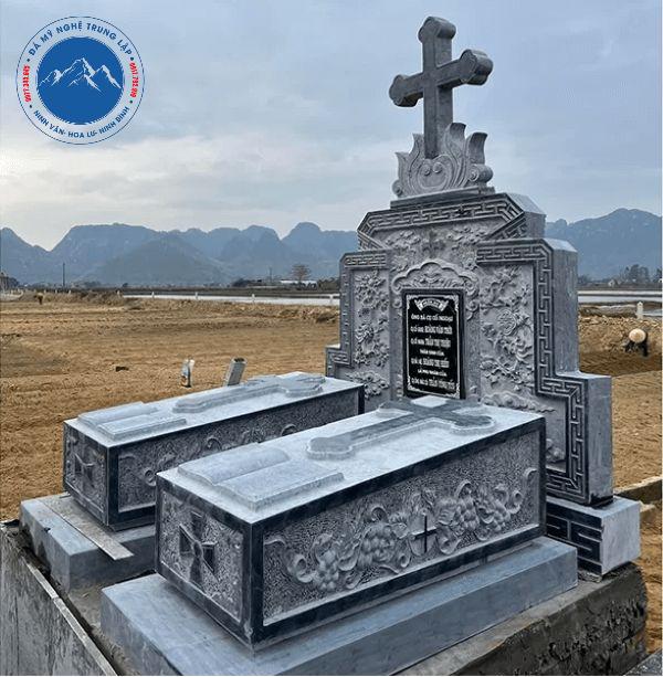 Mẫu mộ đá đúc sẵn bề mặt sáng bóng mịn