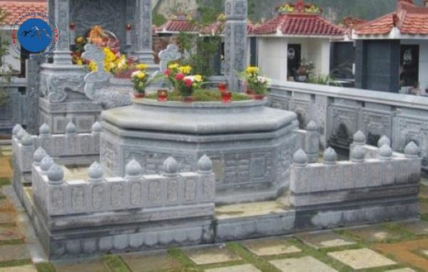 Mẫu mộ đá lục giác thiết kế chuẩn kích thước đẹp