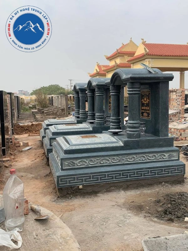 Mẫu mộ đá thiết kế theo chuẩn kích thước Lỗ Ban