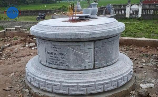 Mẫu mộ đá tròn chuẩn phong thủy giúp hấp thụ sinh khí