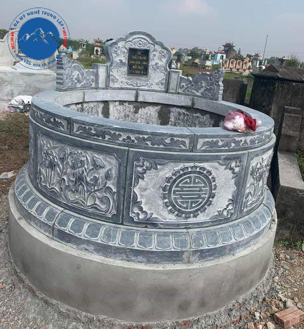 Mẫu mộ đá tròn đẹp giúp đón sinh khí tại Ninh Phúc