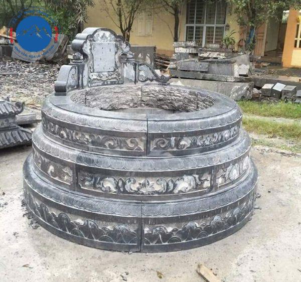 Mẫu mộ đá tròn đẹp lắp đặt tại nghĩa trang Thanh Tước