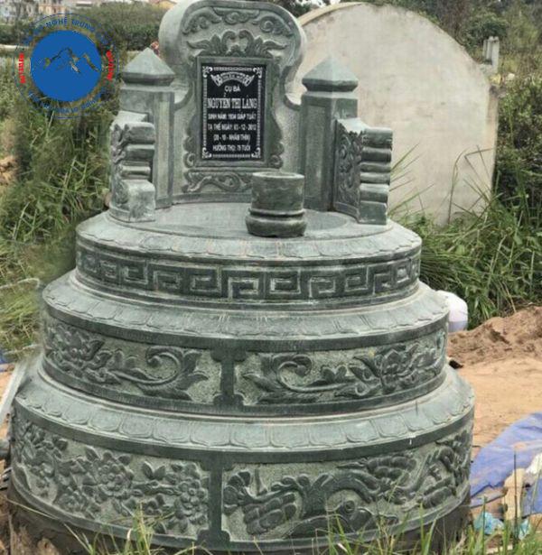 Mẫu mộ đá tròn truyền thống giúp tụ khí tốt cho gia tộc