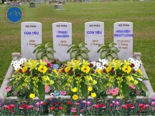 Mẫu mộ đôi cho trẻ sơ sinh thiết kế tinh tế hài hòa