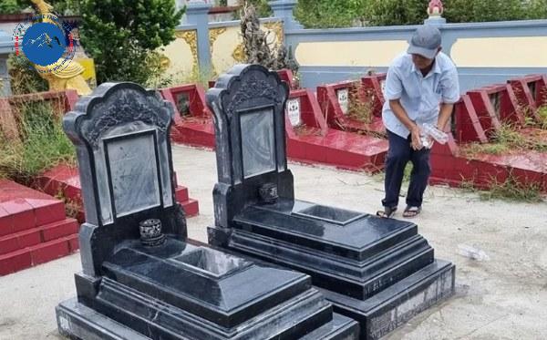 Mẫu mộ đôi đá granite Ninh Bình cao cấp nhất