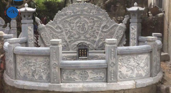 Mẫu mộ một cấp mang vẻ đẹp đơn giản trang nghiêm cổ
