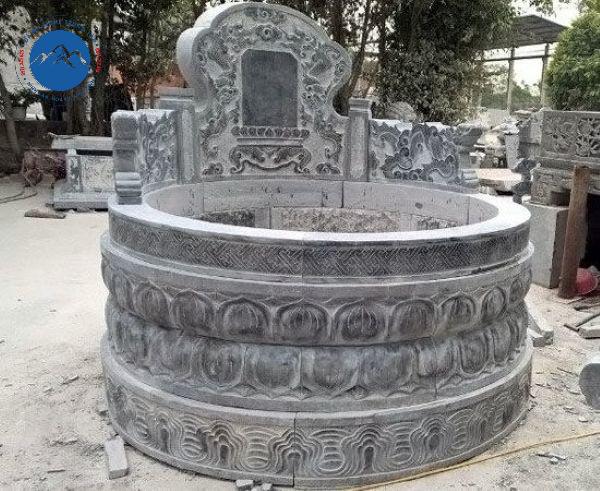 Mẫu mộ tròn phong thủy tụ khí tốt cho ngôi mộ