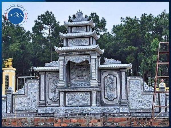 Mẫu nhà mồ đá mang phong cách tâm linh