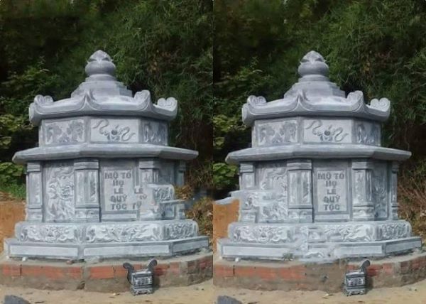 Mộ bát giác với những hoa văn chạm trổ độc đáo