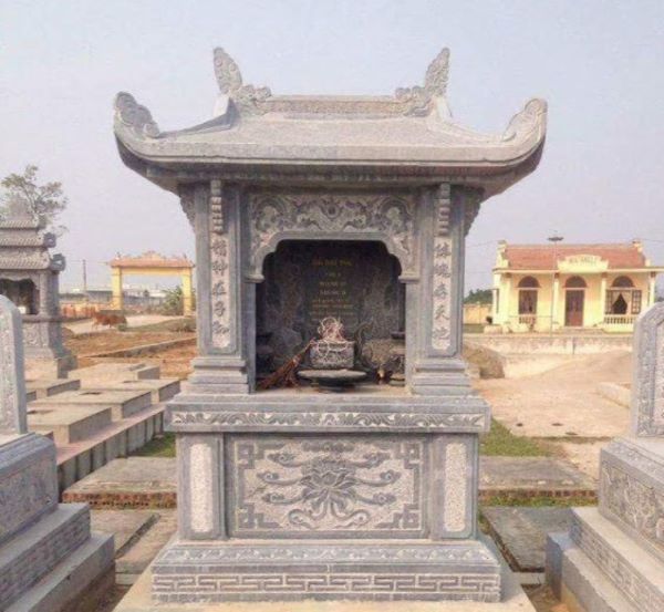 Mộ đá 1 mái mang phong cách cổ điển sang trọng