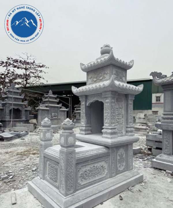 Mộ đá cẩm thạch trắng thiết kế công giáo thanh khiết đẹp