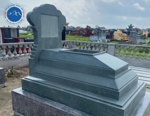Mộ đá granite Ninh Bình 3 cấp hiện đại đẹp