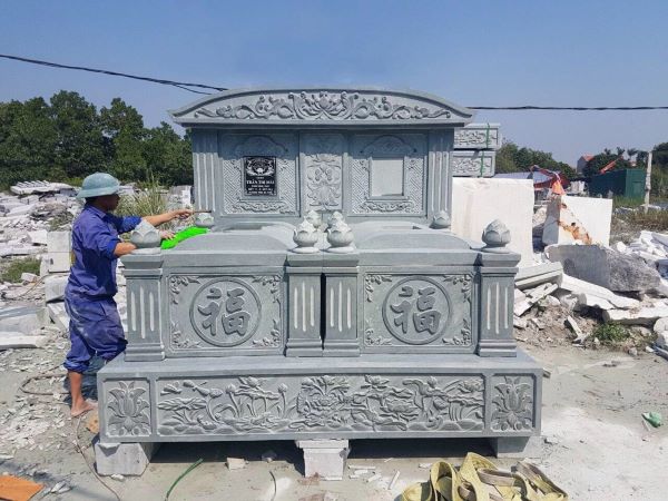 Mộ đôi một mái kiểu dáng đơn giản nhưng đẹp