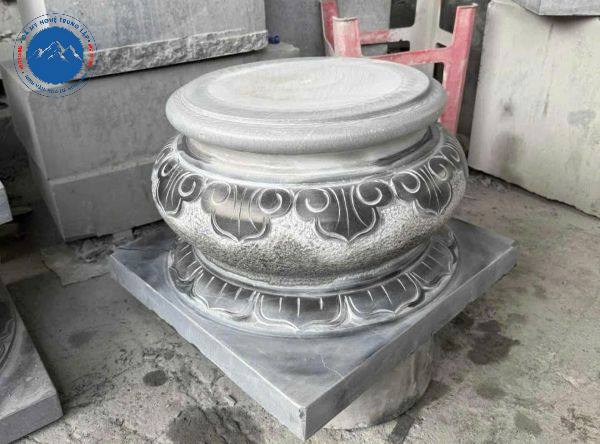 Thi công hàng cột đá hành lang từ đường tại Nông Cống