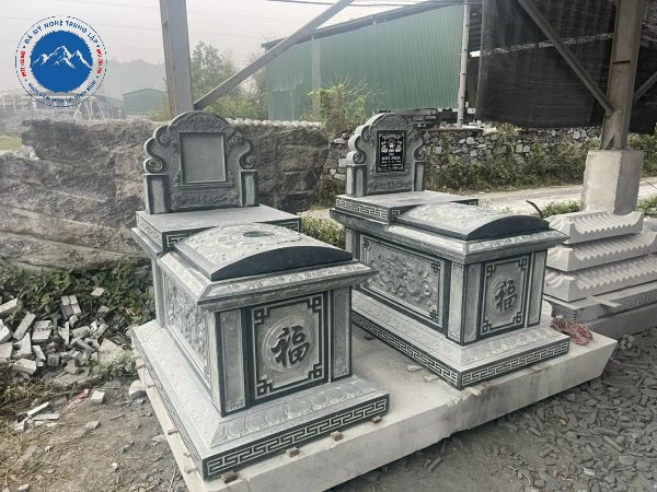 Thi công mộ không mái trang trọng cho mộ đơn