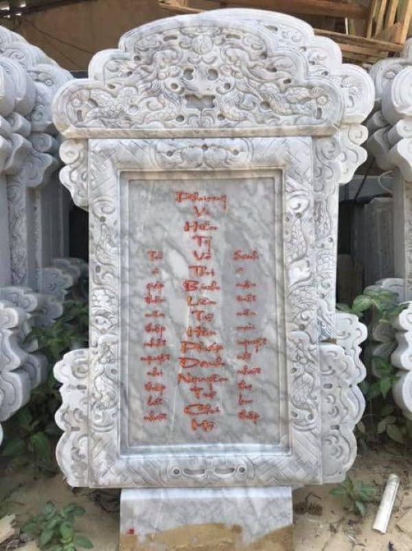 Thiết kế bia mộ hiện đại kết hợp khung ảnh tráng men