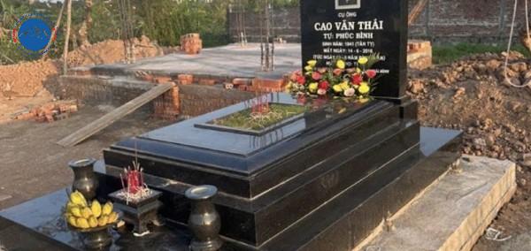 Thiết kế mộ đá hoa cương 3 cấp bền vững