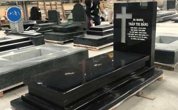 Thiết kế mộ đá hoa cương có thánh giá