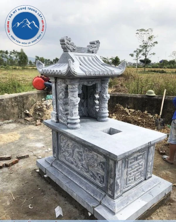 Thiết kế mộ đá một mái nhỏ có độ bền cao vĩnh cửu