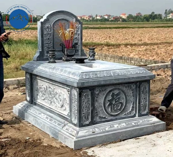 Thiết kế mộ đá nhỏ bo góc mềm mại tinh tế trang nghiêm