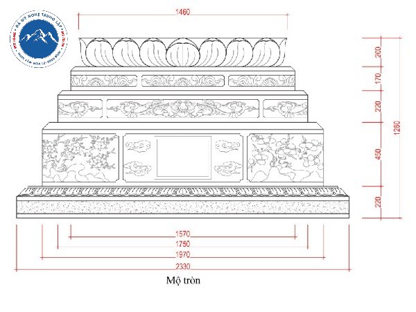 Tiêu chuẩn kích thước lăng mộ tròn theo thước Lỗ Ban