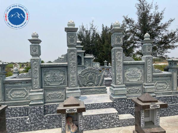 Toàn cảnh khu mộ đá bề thế sau khi hoàn thiện xong
