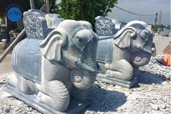 Tượng voi đá nhỏ để bàn làm việc hanh thông phát